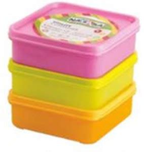 Flipkart.com | NAYASA 3 Pcs Set Vital Square Plastic Lunch Box, 1000 ml ...