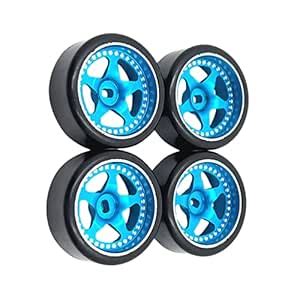 Buy Enakshi 4X Wheel Rim and Rubber Tires Set 1:28 RC Electric Touring ...