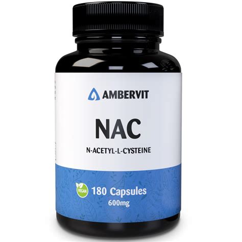Nac N Acetyl Cysteine 600mg 180 Capsules Premium Nac Supplement ...