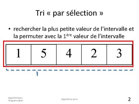 Tri Par Selection Algorithme 的图像结果