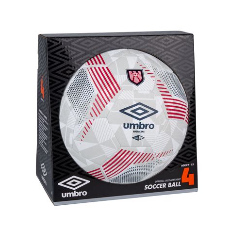 Umbro Size 4 Soccer Ball for Youth Practice Durable 32-Panel Red White ...