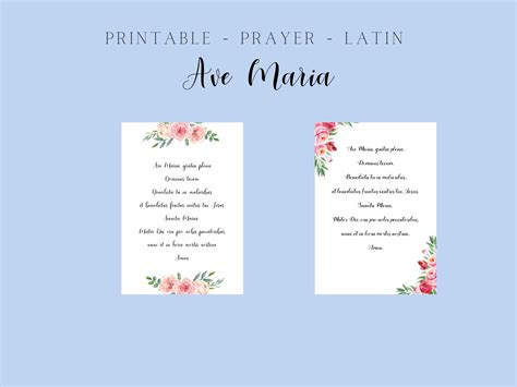 Hail Mary In Latin Printable | Fanny Printable