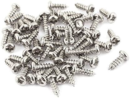 Generic 50 Pcs M2 x 6mm Stainless Steel Phillips Round Head Self ...