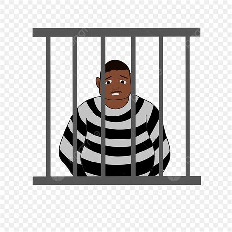 Prisons Clipart Transparent PNG Hd, Sad Prisoner In Prison Clip Art ...