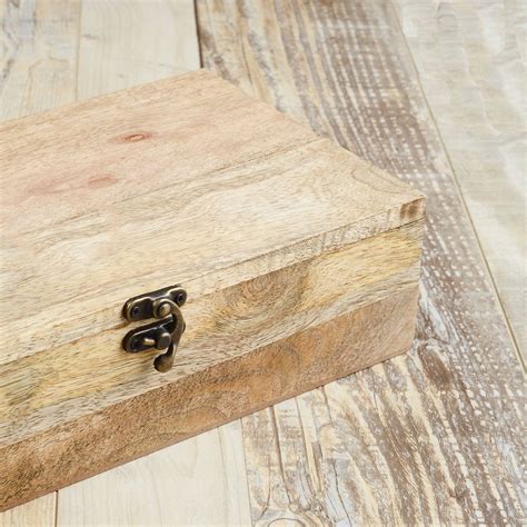 Whitewhale Wooden Tea Box Tea Chest Spice Organizer with Compartment