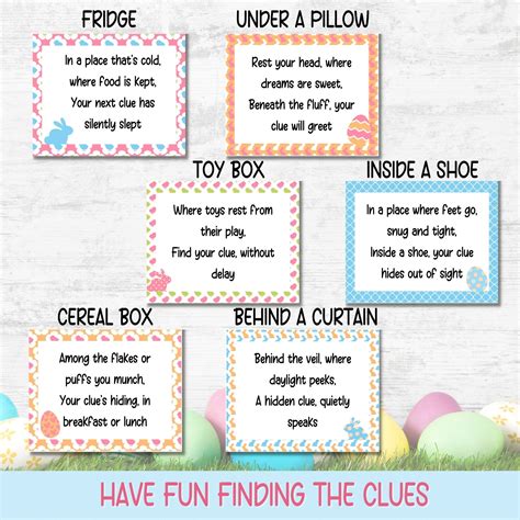 Easter scavenger hunt for kids indoor outdoor easter game treasure hunt ...