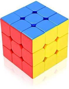 WHITE POPCORN High Speed Magic Stickerless 3x3x3 Cube (27 Pieces ...