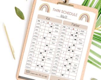 Buy Twin Feeding Chart for Twin Girls. Feeding Tracker, Baby Changing ...