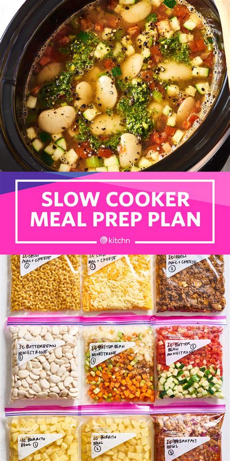 Meal Prep Plan: A Week of Slow Cooker Meals | Slow cooker meal prep ...