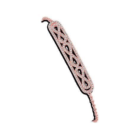 Round Diamond Infinity and Bar Bracelet in 14k Rose Gold (7 in) | Shane Co.