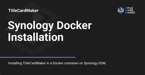 Image result for Synology Docker Tutorial