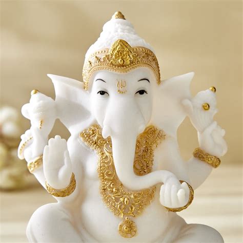 Buy Dhayana Duri Polyresin Sitting Ganesha Figurine from Home Centre at ...