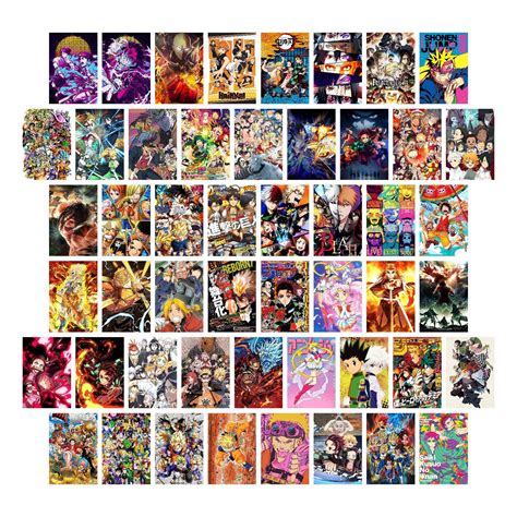 Aeutext Anime Aesthetic Wall Collage Kit Cartoon Character Manga ...