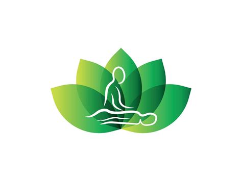 masaje corporal spa logo vector cuerpo relajante terapia de masaje logo gradiente verde 16470362 ...