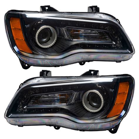2011-2014 Chrysler 300C NON HID Pre-Assembled Headlights - Black Housi ...