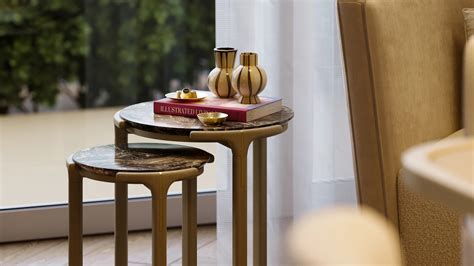 Frato Biei Side Table | Minimalist Stone & Wood Accent Table | Frato