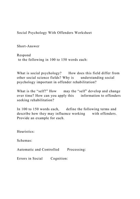 Social Psychology With Offenders WorksheetShort-Answer.docx