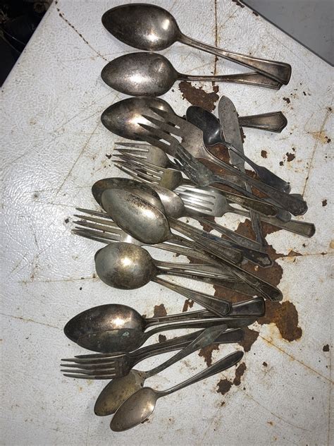 2 Pounds Single Pieces Silver Plate Scrap Craft Silverware Lot | eBay