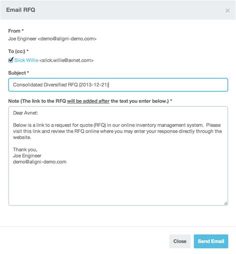 Image result for Sample Request for Quote Email