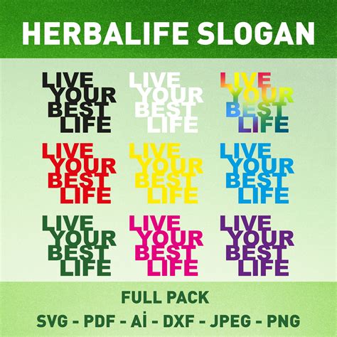 Buy Live Your Best Life Logo - Herbalife Slogan Online in India - Etsy