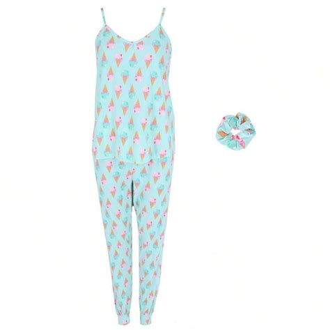 Not A Morning Person Women's Plus Size Ice Cream Jogger PJ Set | SHEIN USA