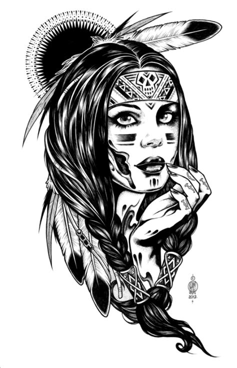 Native American Art Black and White Prints