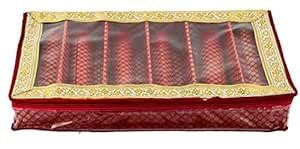 Heart Home Polka Dots Design Brocade Hardboard Six Rod Bangle Box ...