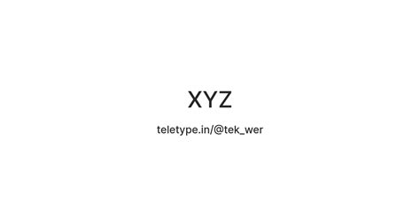 XYZ — Teletype