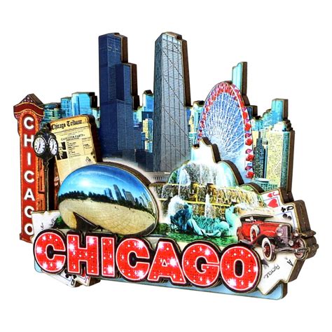 3D Chicago Magnet | Chicago souvenirs, Chicago, Country rooster