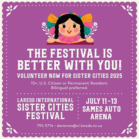 Call for Volunteer at the Sister Cities Festival, Sames Auto Arena ...