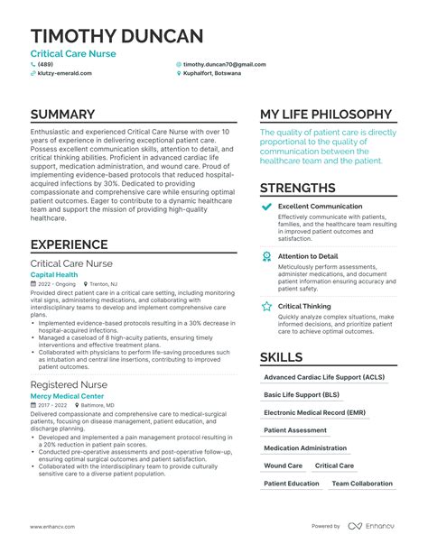 Icu Rn Resume Sample Nurse Resume Examples And Templates For 2024