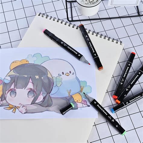 Buy 60 Color Alcohol Marker Pens， Bright Permanent ，for Coloring Art ...