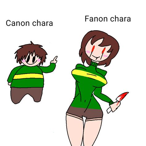 Fanon chara and canon chara by parifon on DeviantArt