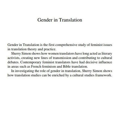 Assess briefly the role of gender in translation - Brainly.in
