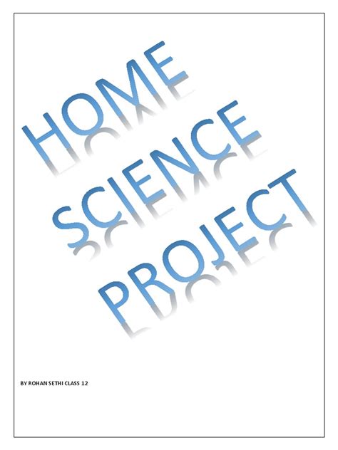 Home Science Project Class 12 的图像结果