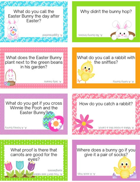 Over 50 printable easter joke cards for kids questions answers – Artofit