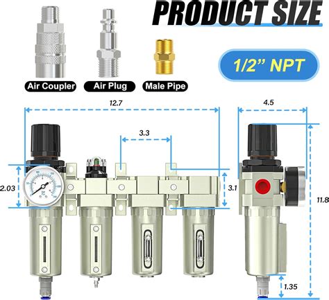 MEANLIN 1/2 NPT Heavy Duty Industrial Grade 4 Stage Air India | Ubuy