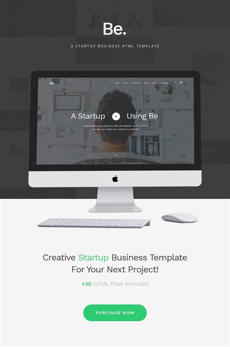 be startup business html template