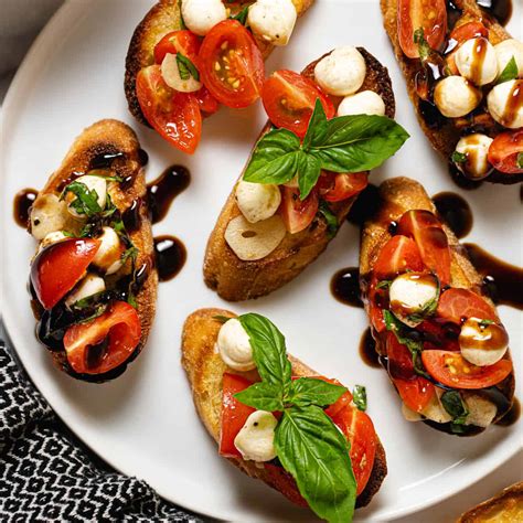 Tomato Basil Mozzarella Bruschetta