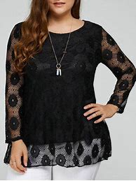 Image result for Women Plus Size Lace Tunic