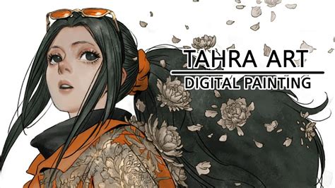 Walking with Flowers Digital painting video Tahra art 디지털 페인팅 - YouTube