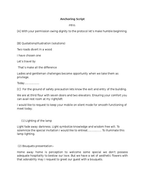 Image result for Anchor Script Example