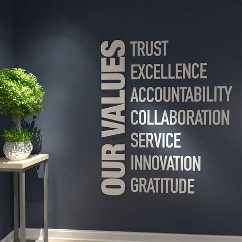 Office Decor Values 3D Text Apply this Office Decor Values 3D Text in ...