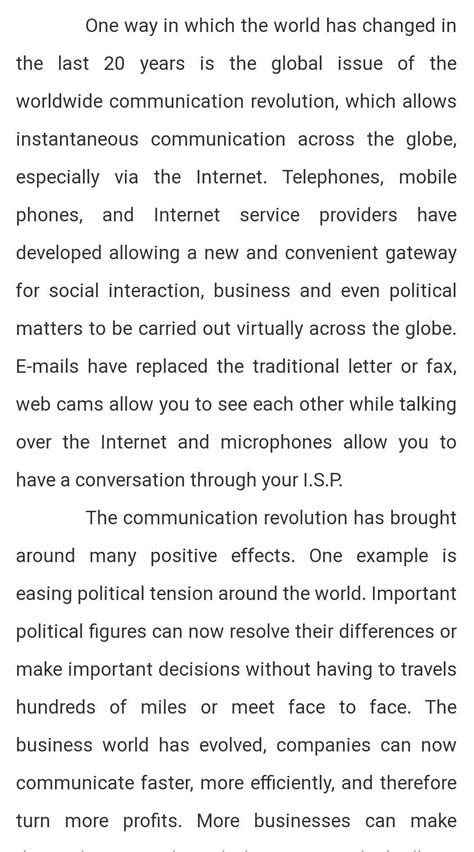 write an essay on 'communication revolution'. - Brainly.in
