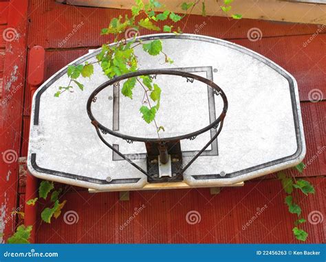 Old Basketball Hoop and Backboard Stock Image - Image of outdoors ...