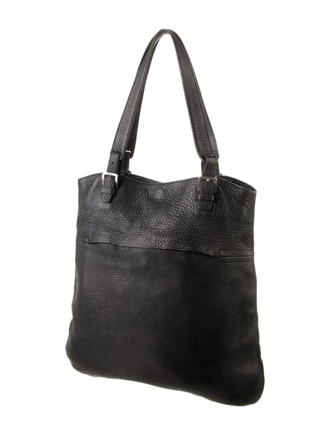 Jil Sander Pebbled Leather Bag - Black Shoulder Bags, Handbags ...