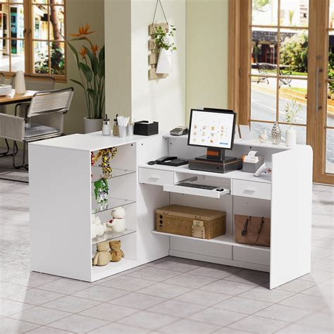 PAKASEPT Reception Desk with Counter for Retail & India | Ubuy