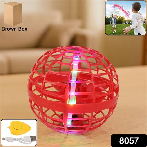 Flying Ball Toys, USB Rechargeable Built-in RGB Lights 360°Rotating ...