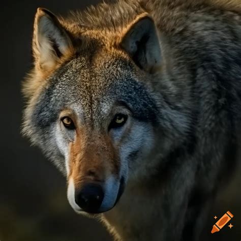 Pack of wolves in a rugby stadium on Craiyon