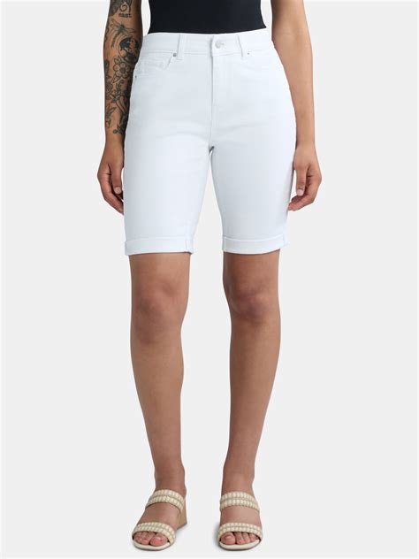 Customer reviews for Time and Tru Women's Mid Rise Denim Bermuda Shorts ...